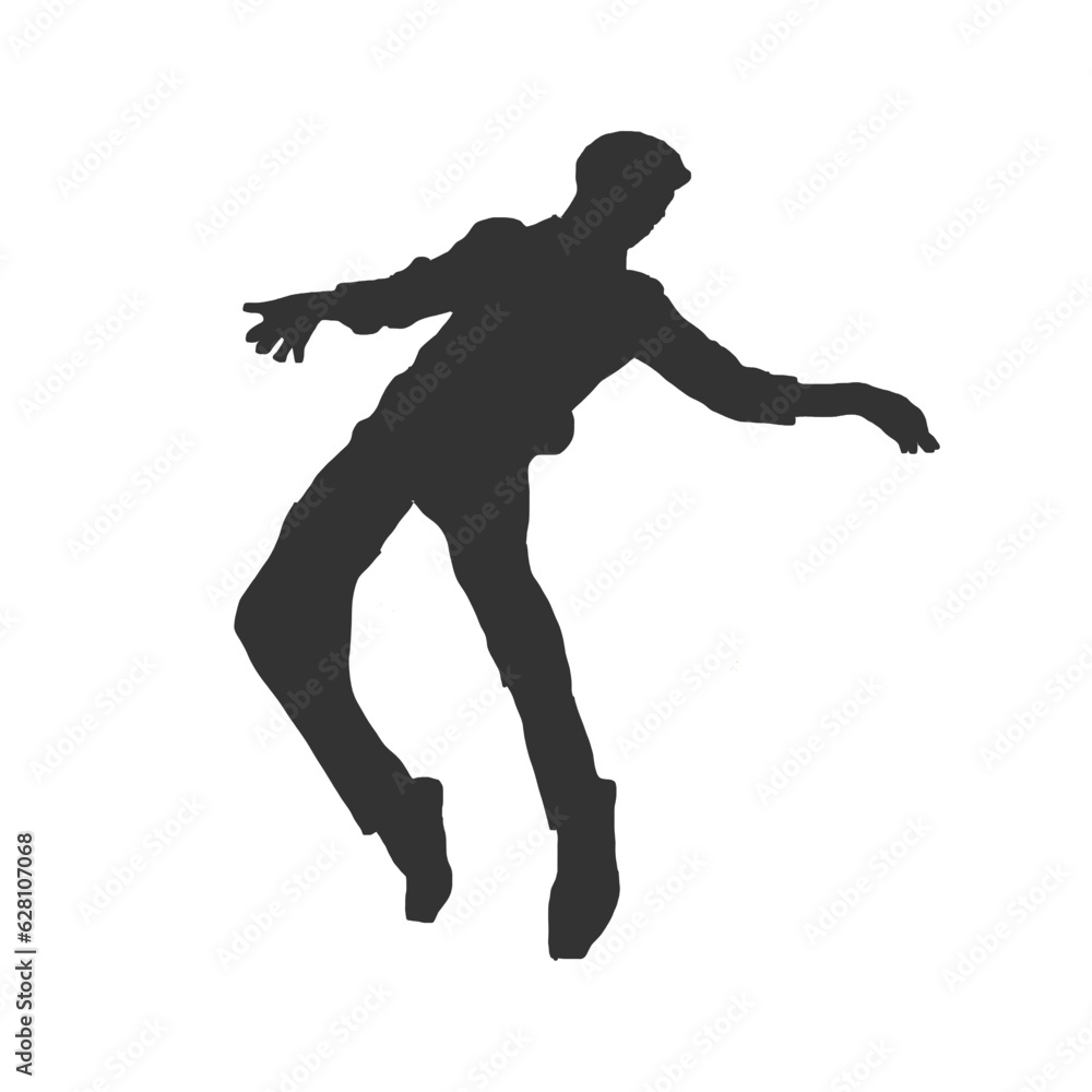 silhouette of a person jumping