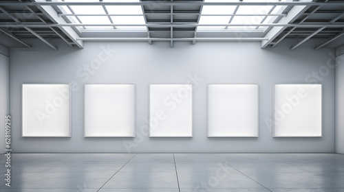 Blank decorative art  frame gallery mock-up, poster frames close up 