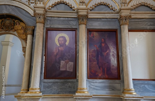 The Church of the Taxiarchs in Ayvalik, Turkey, a historic 19th century church, now a museum photo