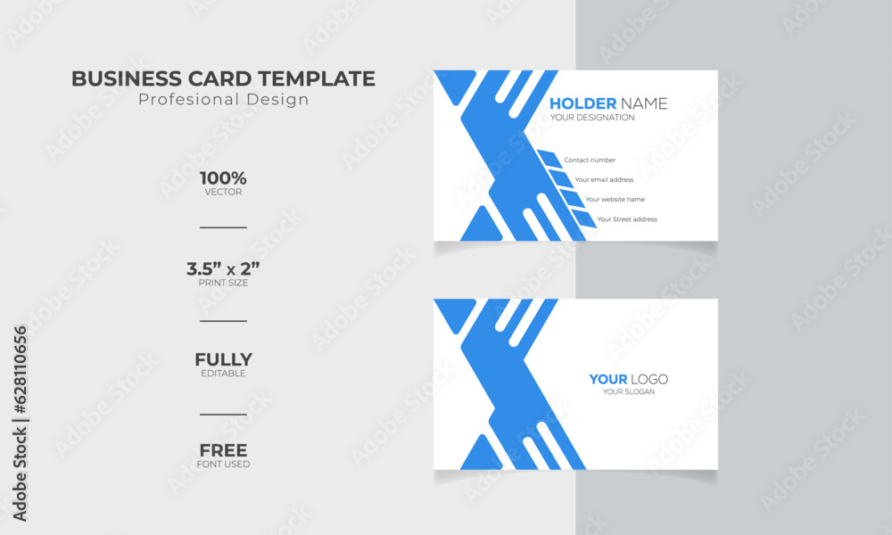 Modern and corporate simple business card design Modern presentation card with company logo Vector business card template Visiting card for business and personal use Vector illustration design Modern and corporate simple business card design Modern presentation card with company logo Vector business card template Visiting card for business and personal use Vector illustration design