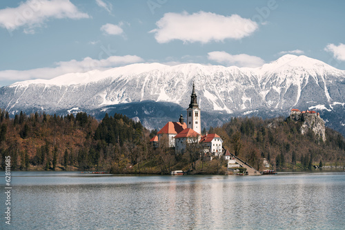 Bled Lake. A Captivating Blend of Nature and History, with Alpine Mountains, a Picturesque Island, Church, and Castle