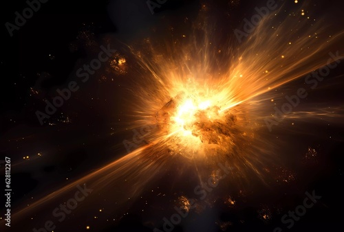 A bright explosion in space