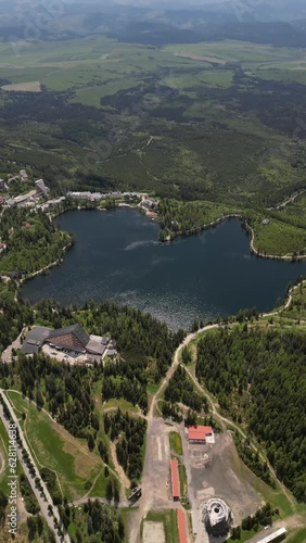Wallpaper Mural Summer aerial view of Strbske Pleso resort in High Tatras mountains Torontodigital.ca