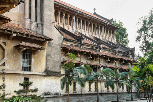 Billede på lærred A catholic church near the old citadel Son Tay in Hanoi, Vietnam