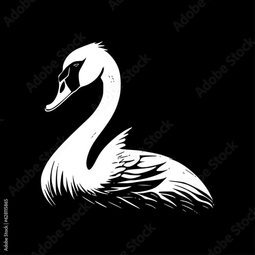 Swan | Minimalist and Simple Silhouette - Vector illustration