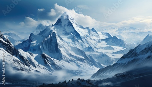 mountain landscape with snow © Daunhijauxx