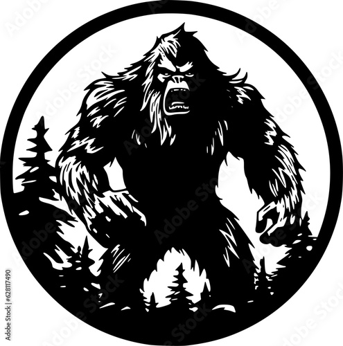 Bigfoot - Minimalist and Flat Logo - Vector illustration