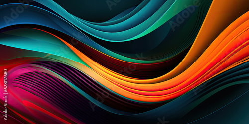 Colorful organic background. Abstract wallpaper design. Generative AI
