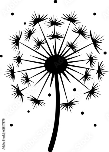 Dandelion | Minimalist and Simple Silhouette - Vector illustration