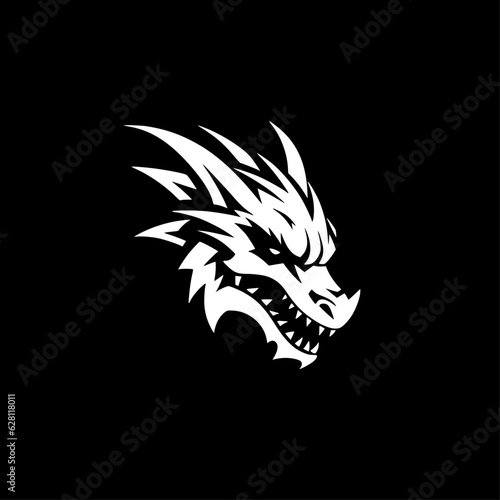 Dragon - Minimalist and Flat Logo - Vector illustration
