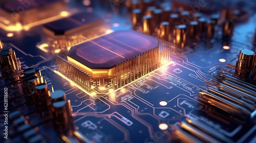 Circuit board background electronic circuit board technology generate ai