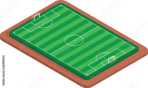 football / soccer pitch- isometric