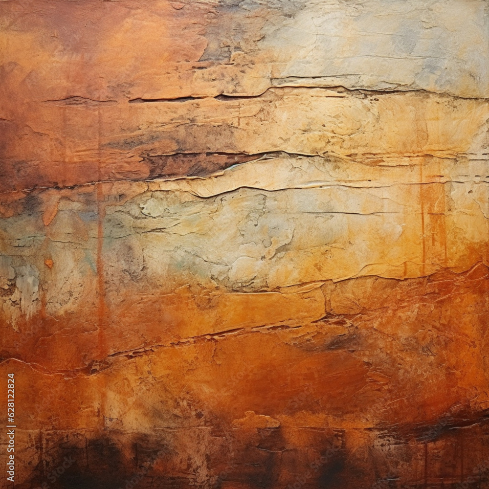 Background texture. Oil abstract painting, contemporary artists, therapy, layered, detailed, textured, earthy colors. AI generation