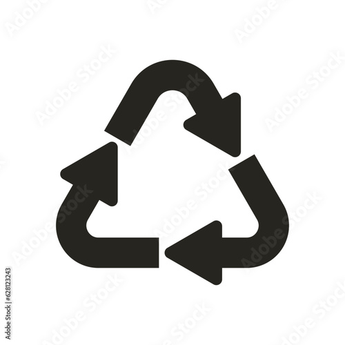 Isolated illustration of recycle, recycling with illustration pictogram triangle with arrow