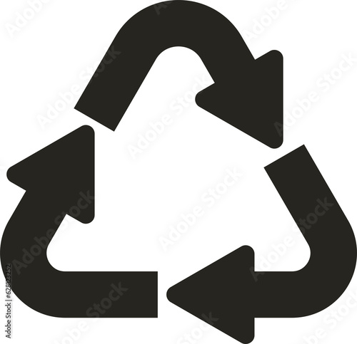 Isolated illustration of recycle, recycling with illustration pictogram triangle with arrow