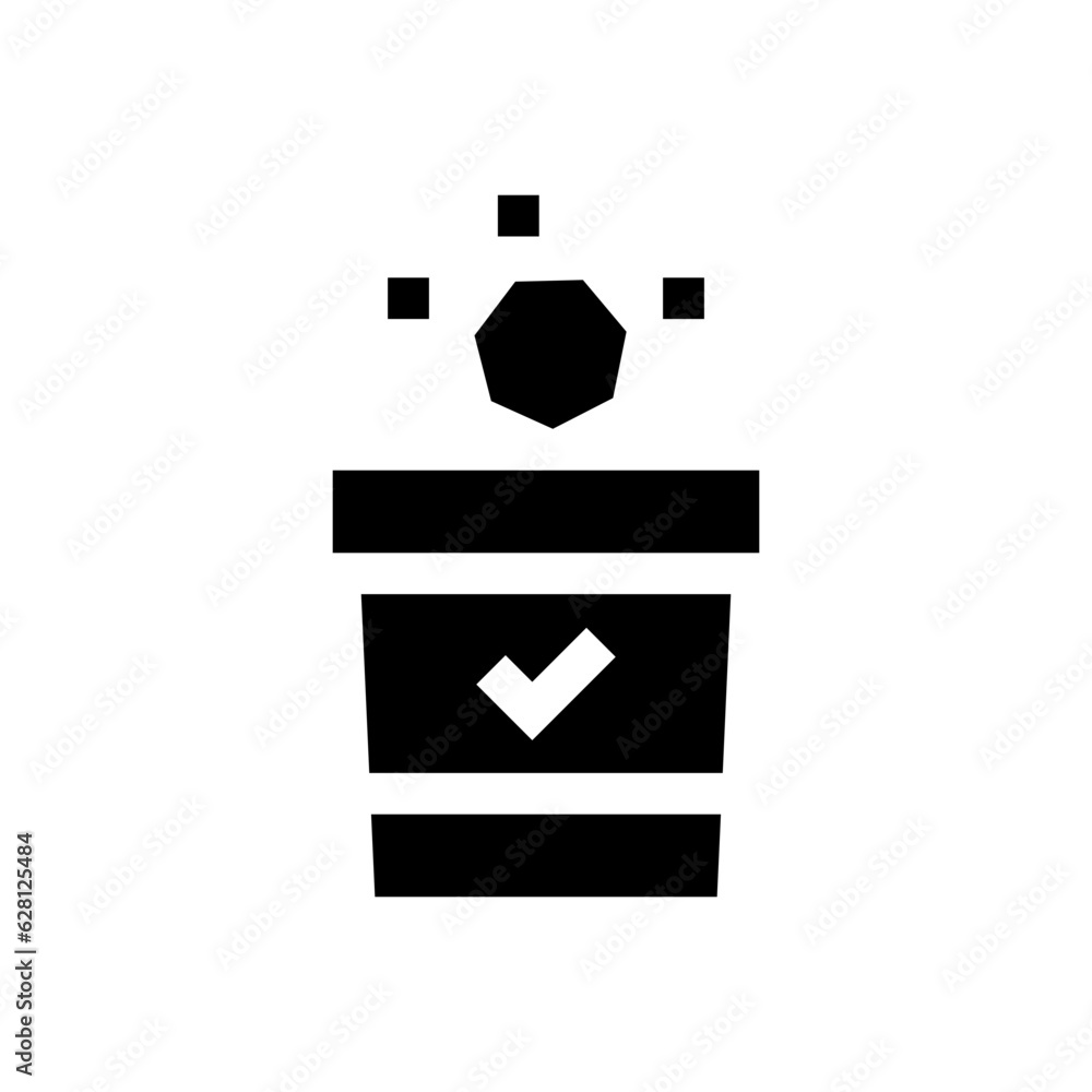 trash glyph style vector icon for any project trash glyph style vector icon for any project