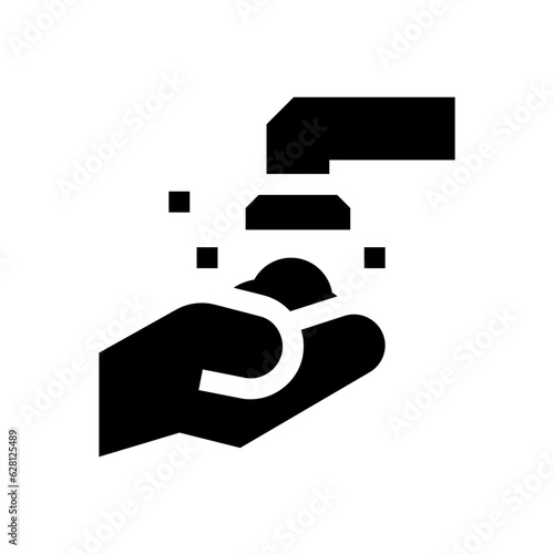 wash hands glyph style vector icon for any project