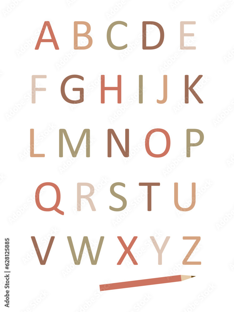 colorful alphabet, first day of school
