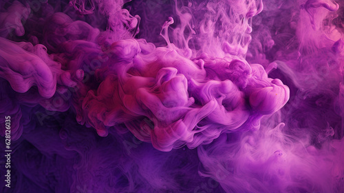 Purple Dense Liquid Paint Smoky and Foggy Abstract Background AI Generative