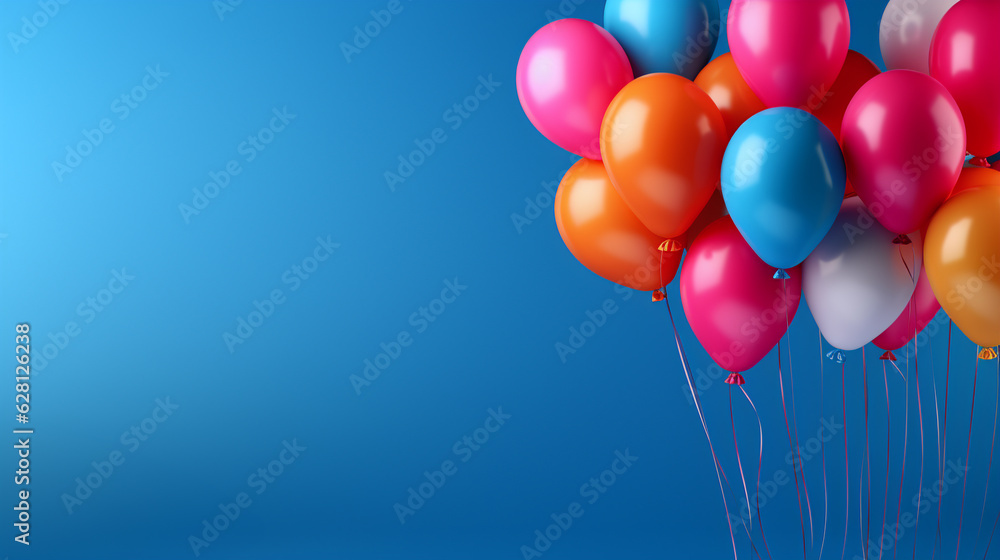 bunch of colorful balloons, generative ai bunch of colorful balloons, generative ai