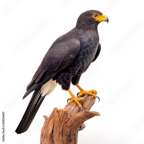 Hook-billed kite bird isolated on white. Generative AI