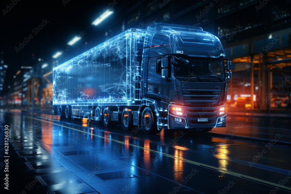 Captivating digital image, Logistics professionals in action, exemplifying spedition's vital role in supply chains. Generative AI