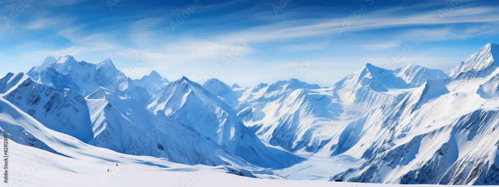 landscape of snowy mountains, generative ai landscape of snowy mountains, generative ai