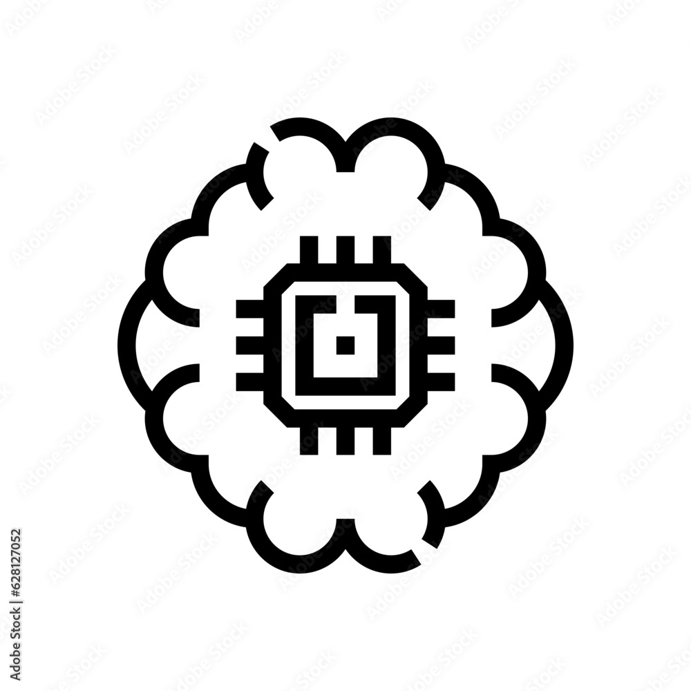 brain line design style icon for web and graphic design brain line design style icon for web and graphic design