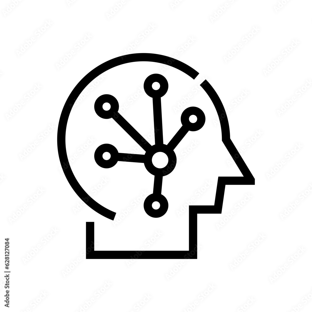 neural network line design style icon for web and graphic design neural network line design style icon for web and graphic design