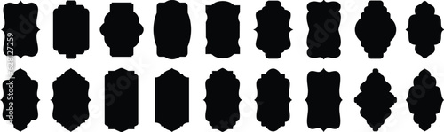 Set of vintage label and badges shape. Set of different labels isolated on white. Vintage frames collection. Label and badges shape collections. Decorative frame. Vector