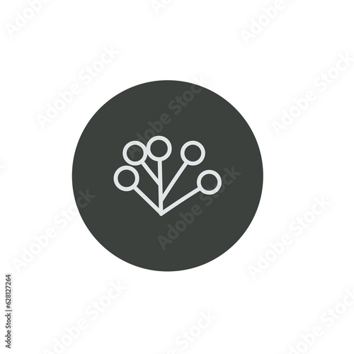 Simple icon with botanical elements 