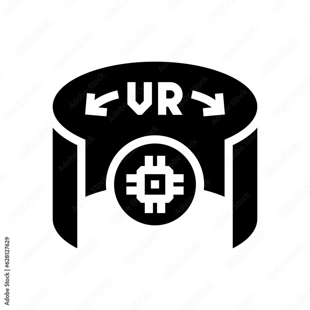Obraz premium virtual reality glyph style vector icon for any project