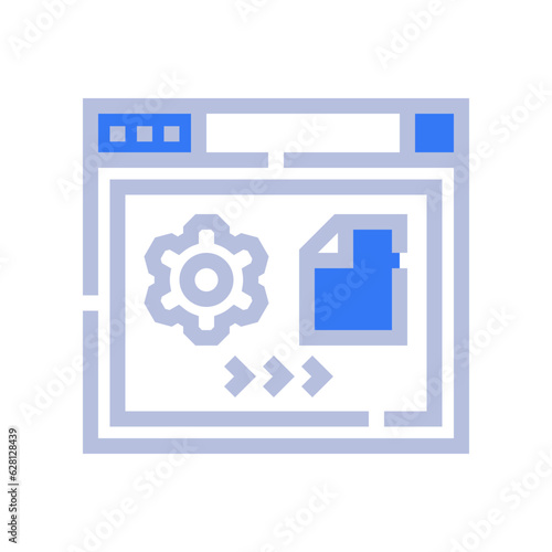 text generator two tone style icon vector illustrations