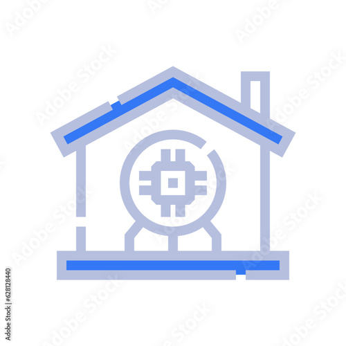 smarthome two tone style icon vector illustrations