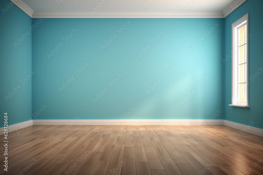 White Empty Wall in a Wooden Floor With a Glare of Sunlight from a Window White Empty Wall in a Wooden Floor With a Glare of Sunlight from a Window