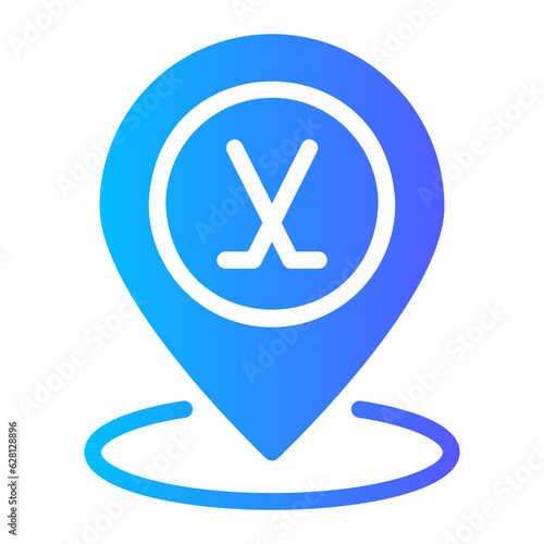 Photography location gradient icon