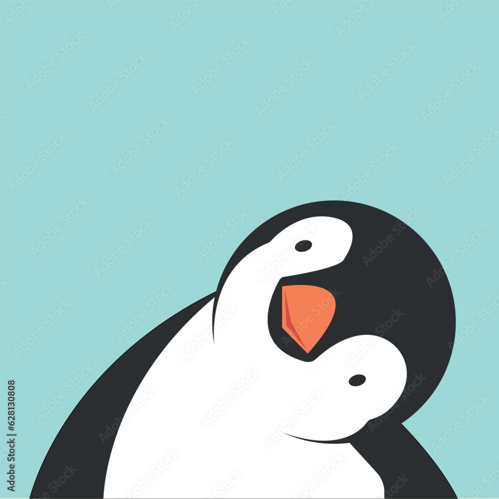 Obraz premium cute penguin vector illustration