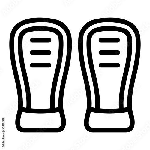 shin guards line icon
