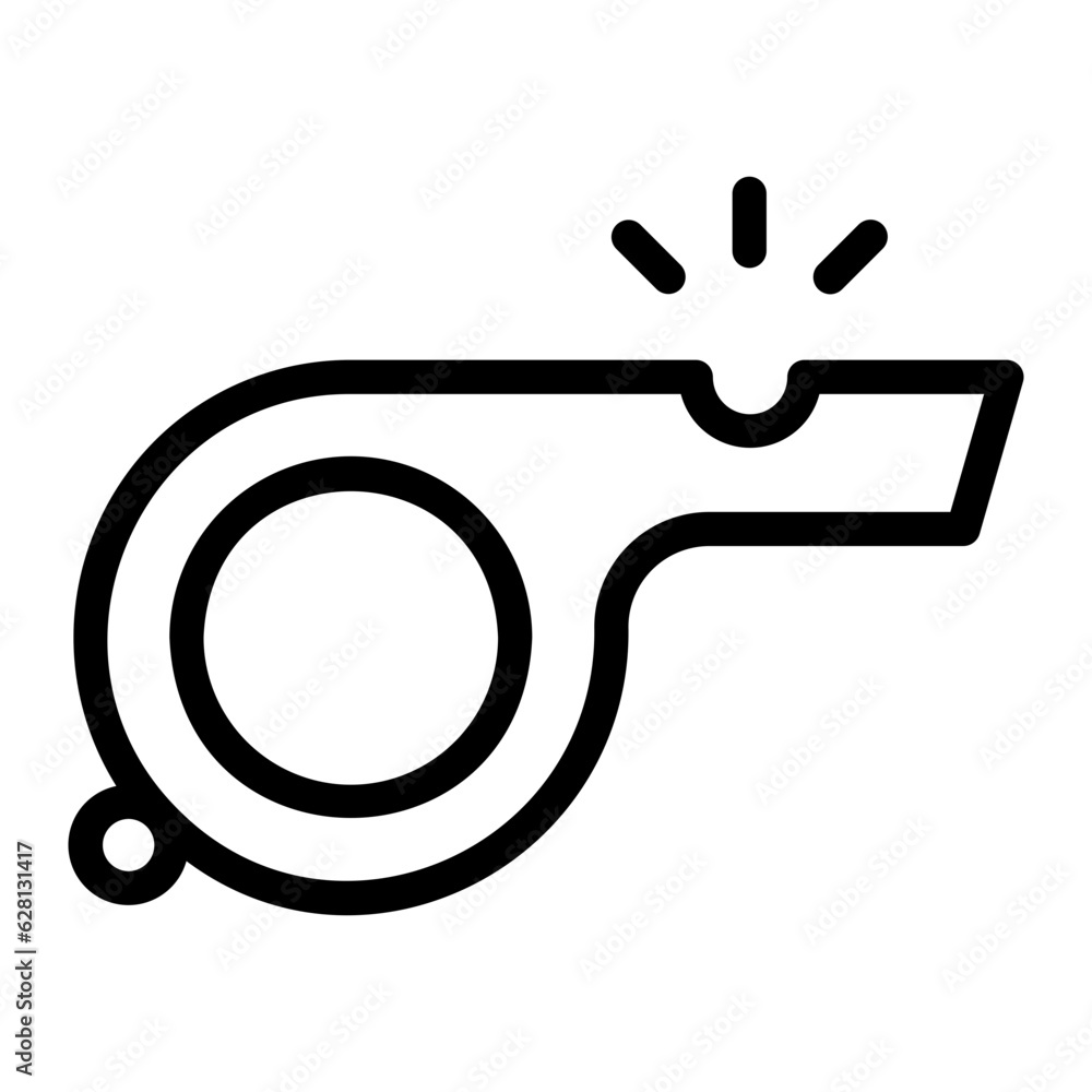 whistle line icon whistle line icon