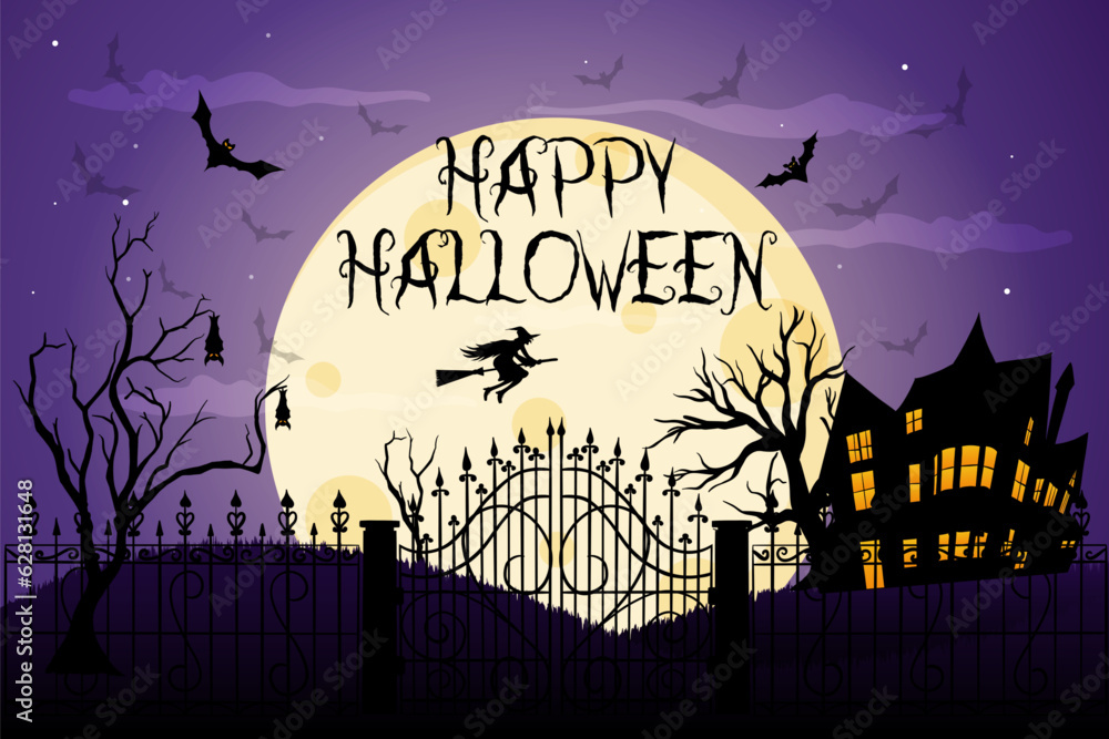 hand drawn gradient halloween background