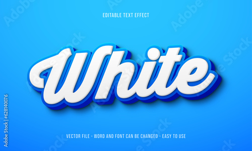 White editable text style effect