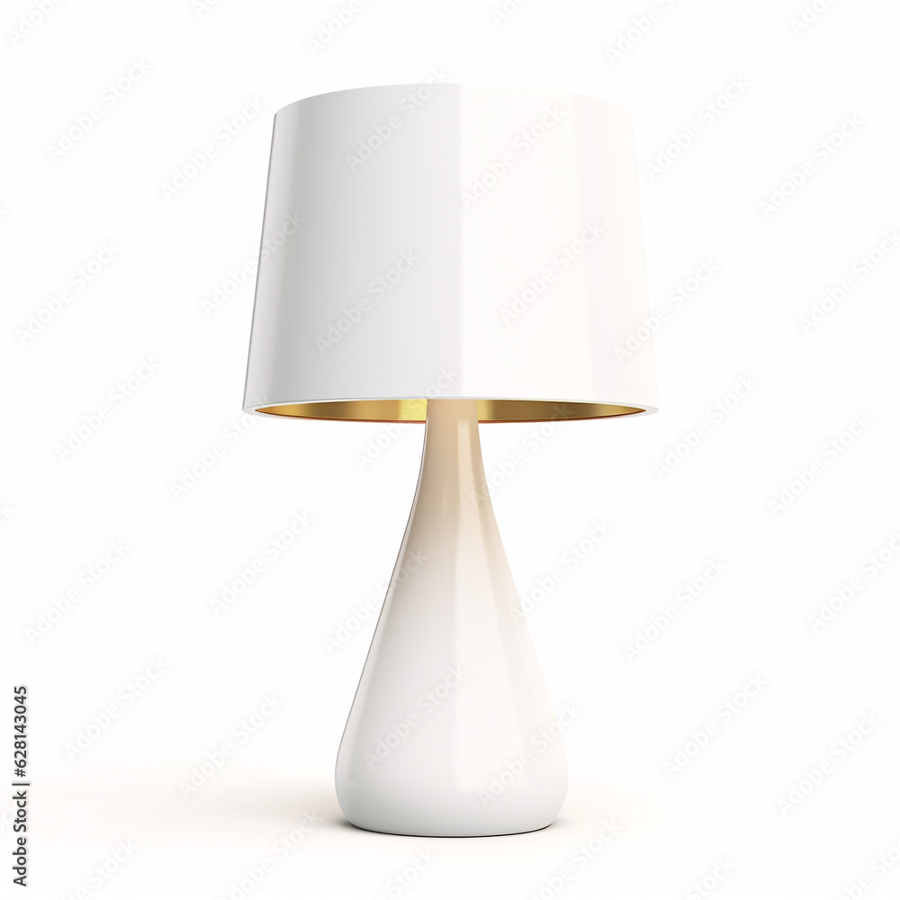 Scandinavian-style modern desk lamp, isolated on white. Design Object. Minimalistic interior decor item. Scandinavian-style modern desk lamp, isolated on white. Design Object. Minimalistic interior decor item.