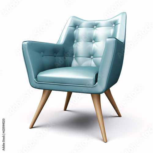 Modern chair isolated on white background. Stylish furniture.