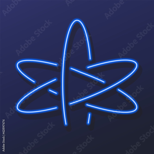 Atheism Angle neon sign, modern glowing banner design, colorful modern design trends on black background. Vector illustration.