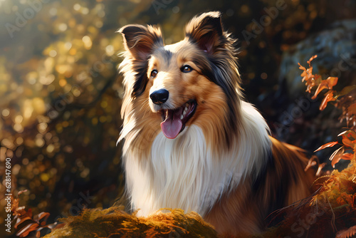 Shetland Sheepdog - originating from the Shetland Islands, this breed is often referred to as a miniature collie and is highly trainable (Generative AI) © Russell