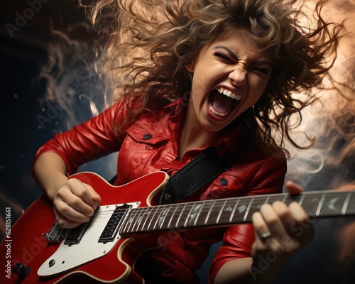 Female playing the electric...