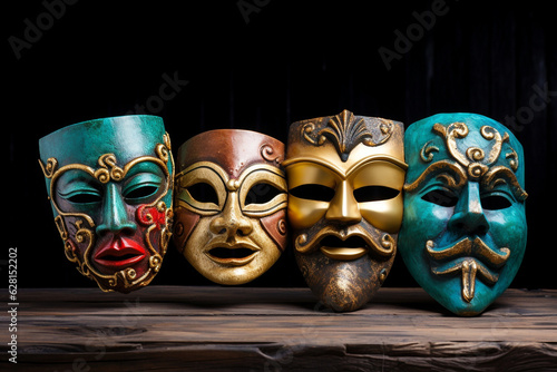 Venetian masks. Theatre concept. High quality photo