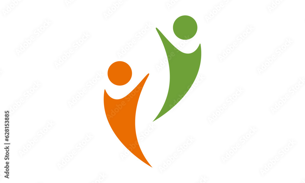 Abstract human logo. Can use for your design elements, website icons, application icons, UI, and More. Medical or health care center logo design concept. Abstract human logo. Can use for your design elements, website icons, application icons, UI, and More. Medical or health care center logo design concept.
