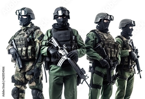 Special Force and Army with gun
