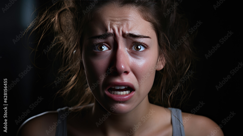 Young woman crying. Young woman crying.